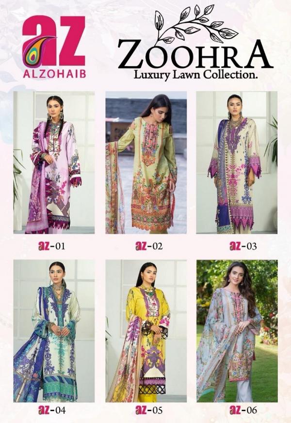 Alzohaib Zoohra Vol-1- Kurti Pant With Dupatta